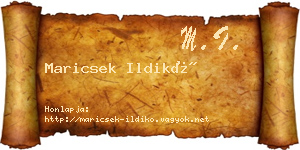 Maricsek Ildikó névjegykártya