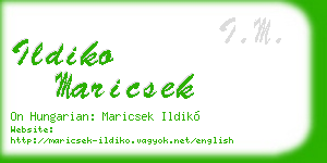 ildiko maricsek business card